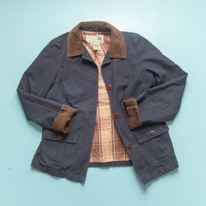 VINTAGE LL Bean Barn Canvas Corduroy Long Sleeve Field Chore Coat Jacket Size M